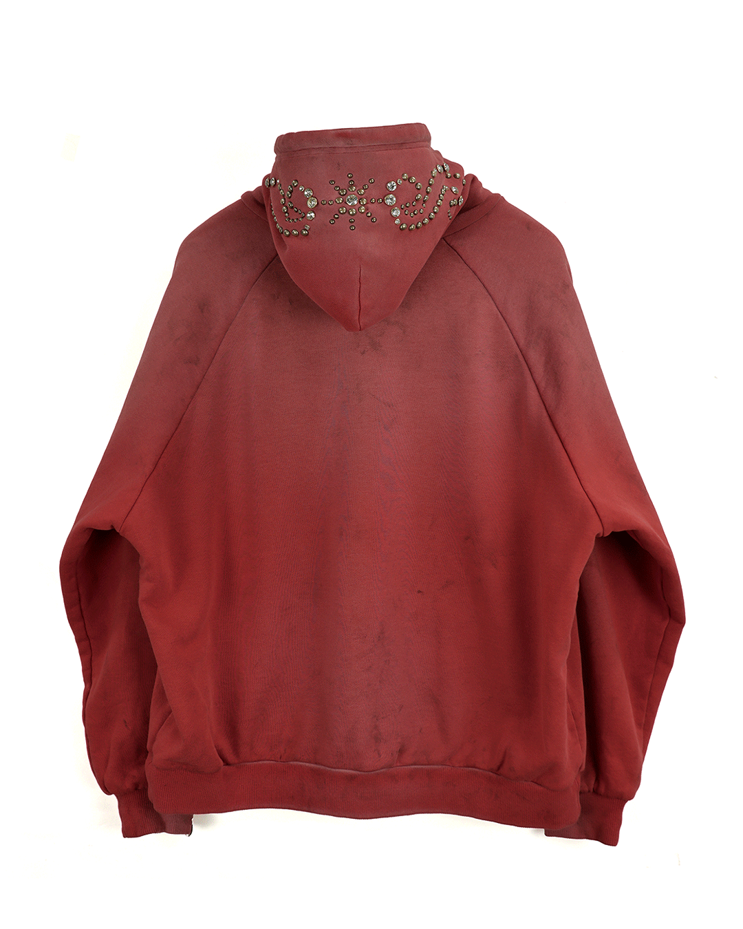 Double Face Paisley Zip Stud Hoodie