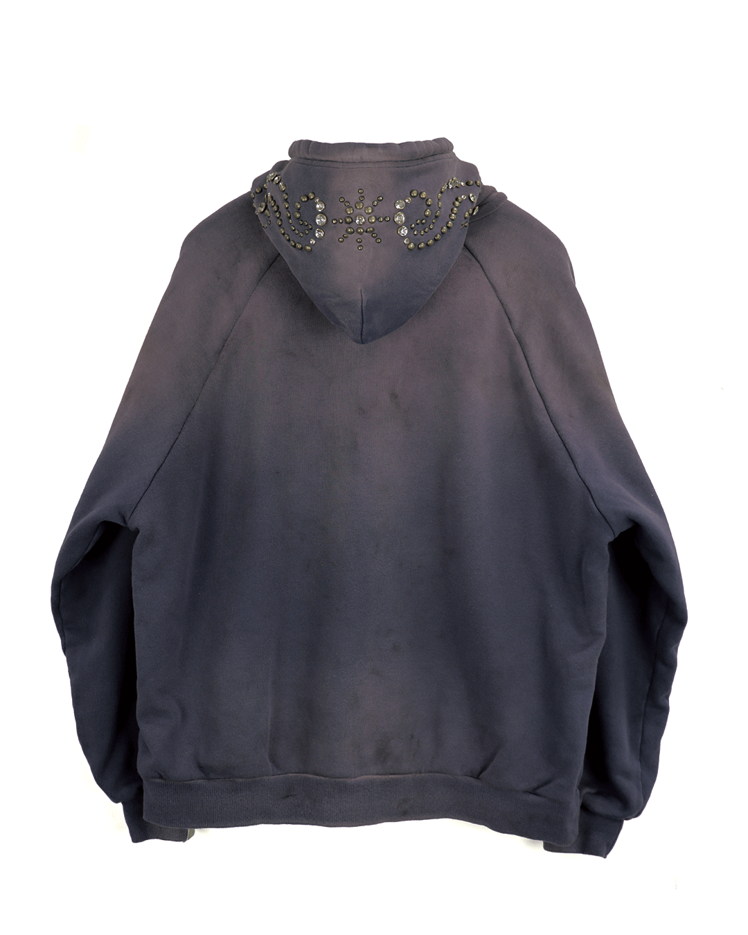 Double Face Paisley Zip Stud Hoodie