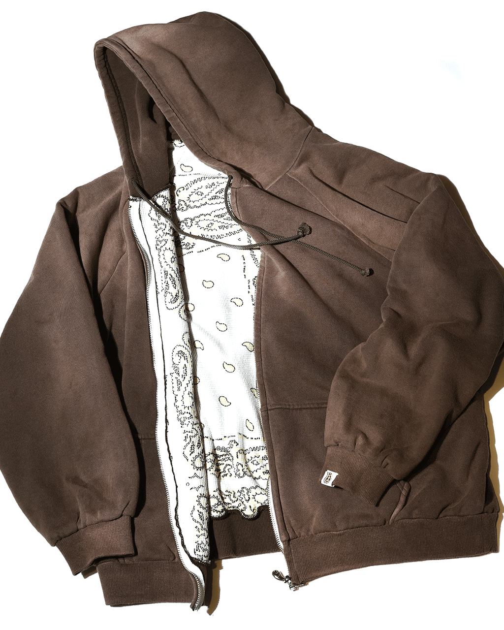 Double Face Paisley Zip Hoodie