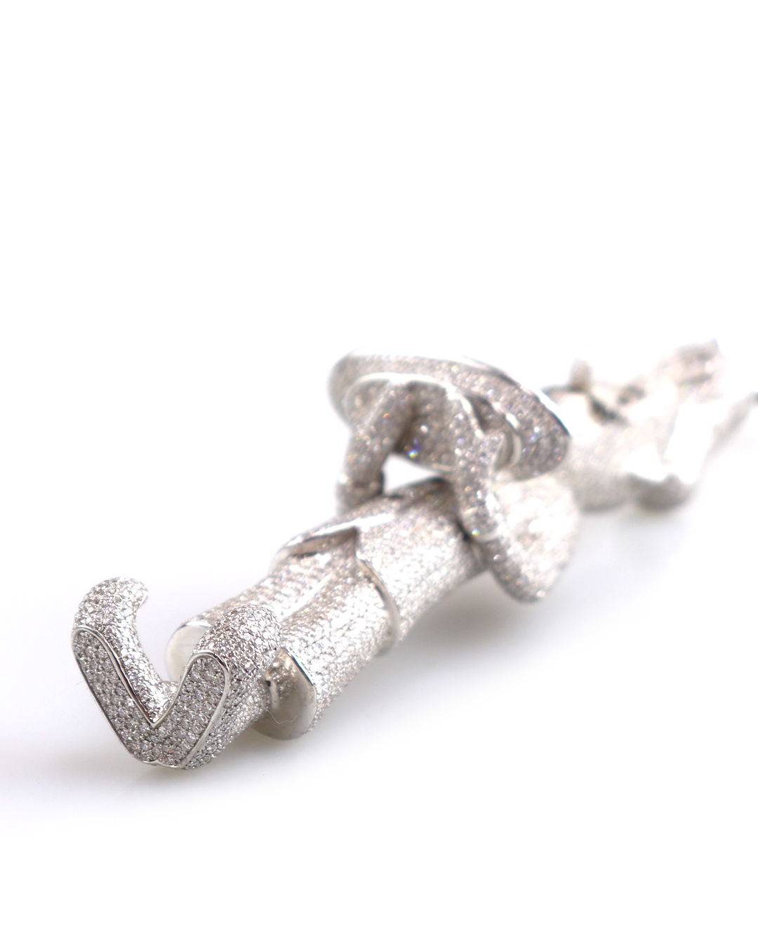 "JACOB&amp;CO" Curry Up White Gold &amp; Diamond Pendant