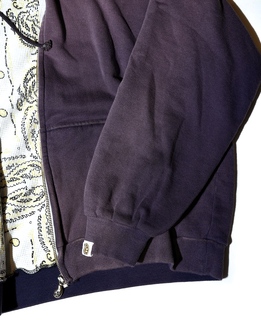 Double Face Paisley Zip Hoodie