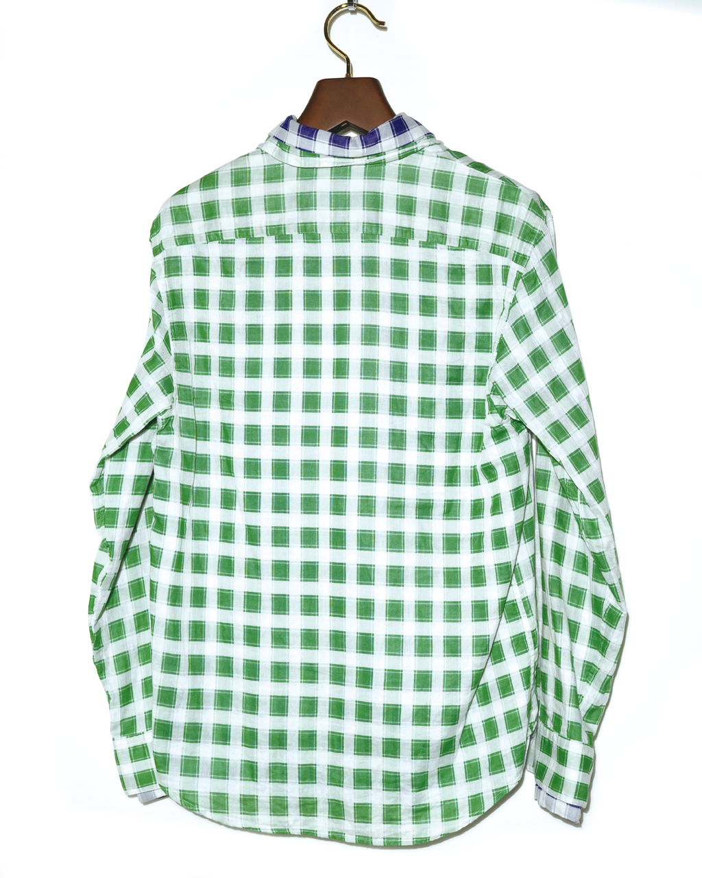 Double Layered Gauze Checked Shirt