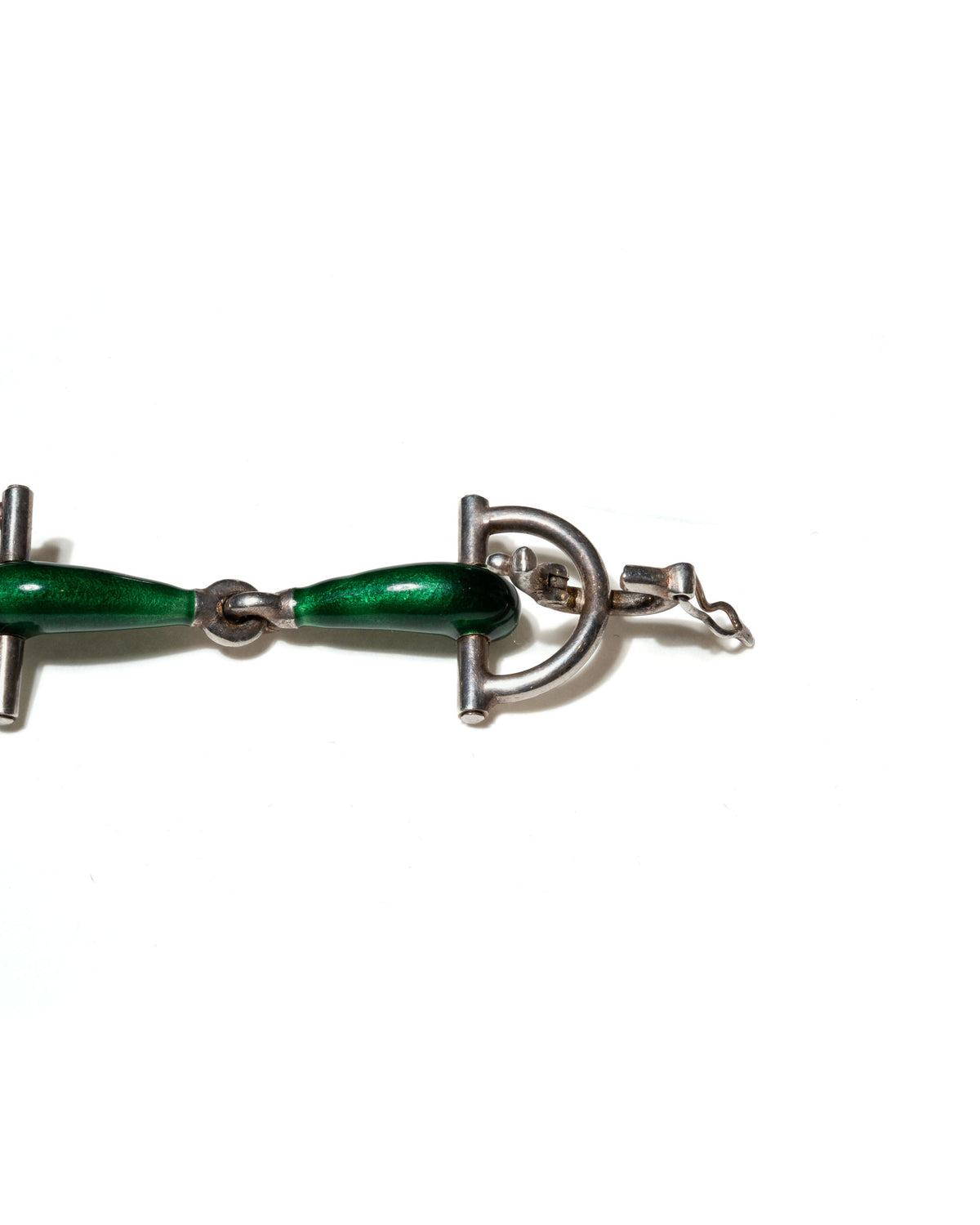 Sterling Silver & Green Enamel
Horsebit Bracelet