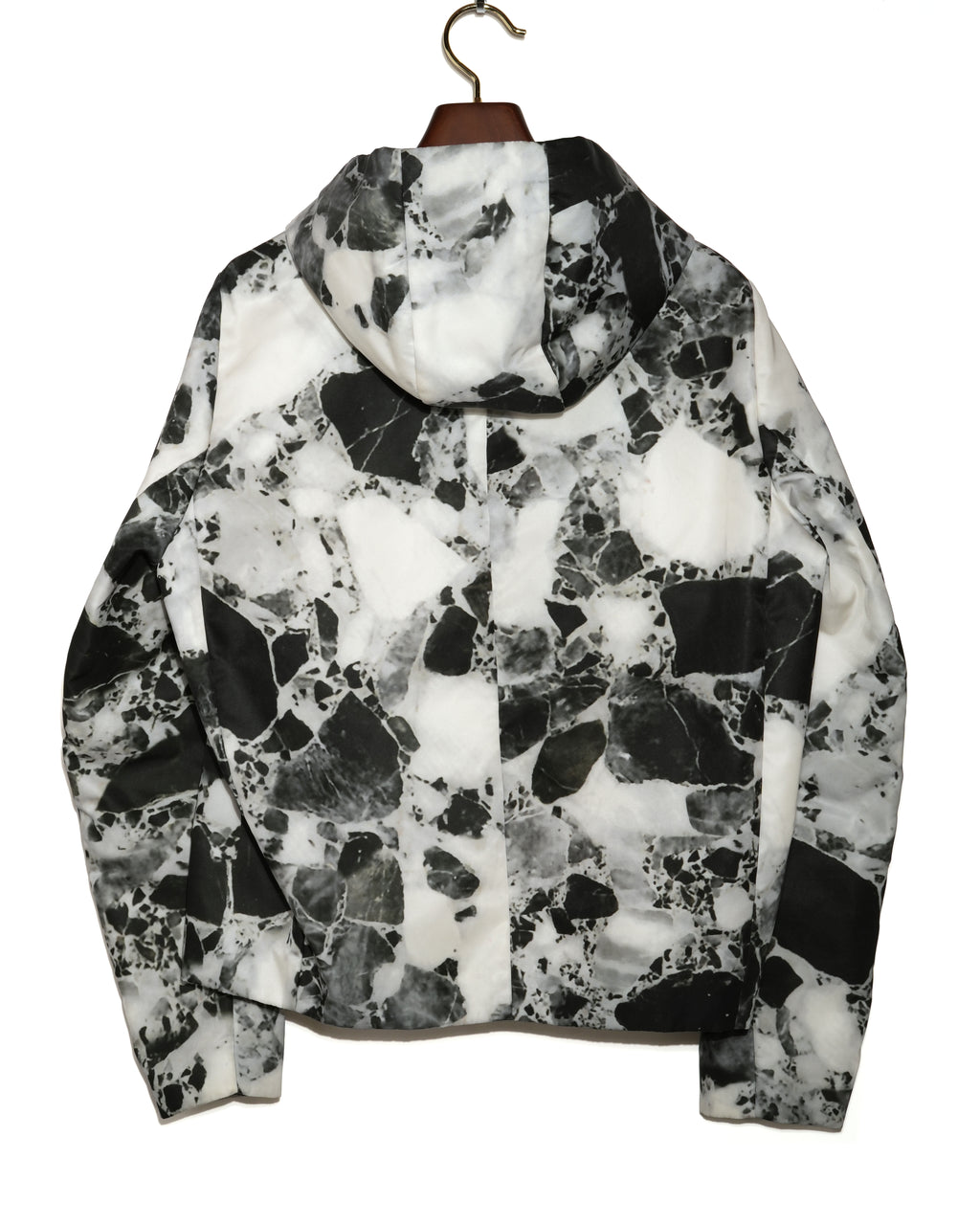Marble Print Hooded Jacket
