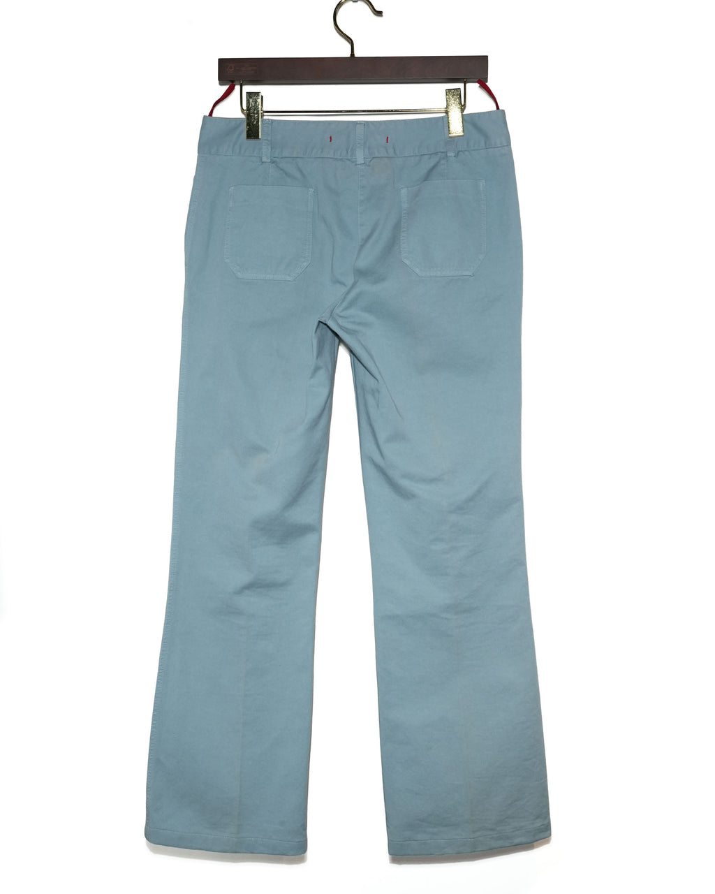 Light Blue Cotton Flared Pants