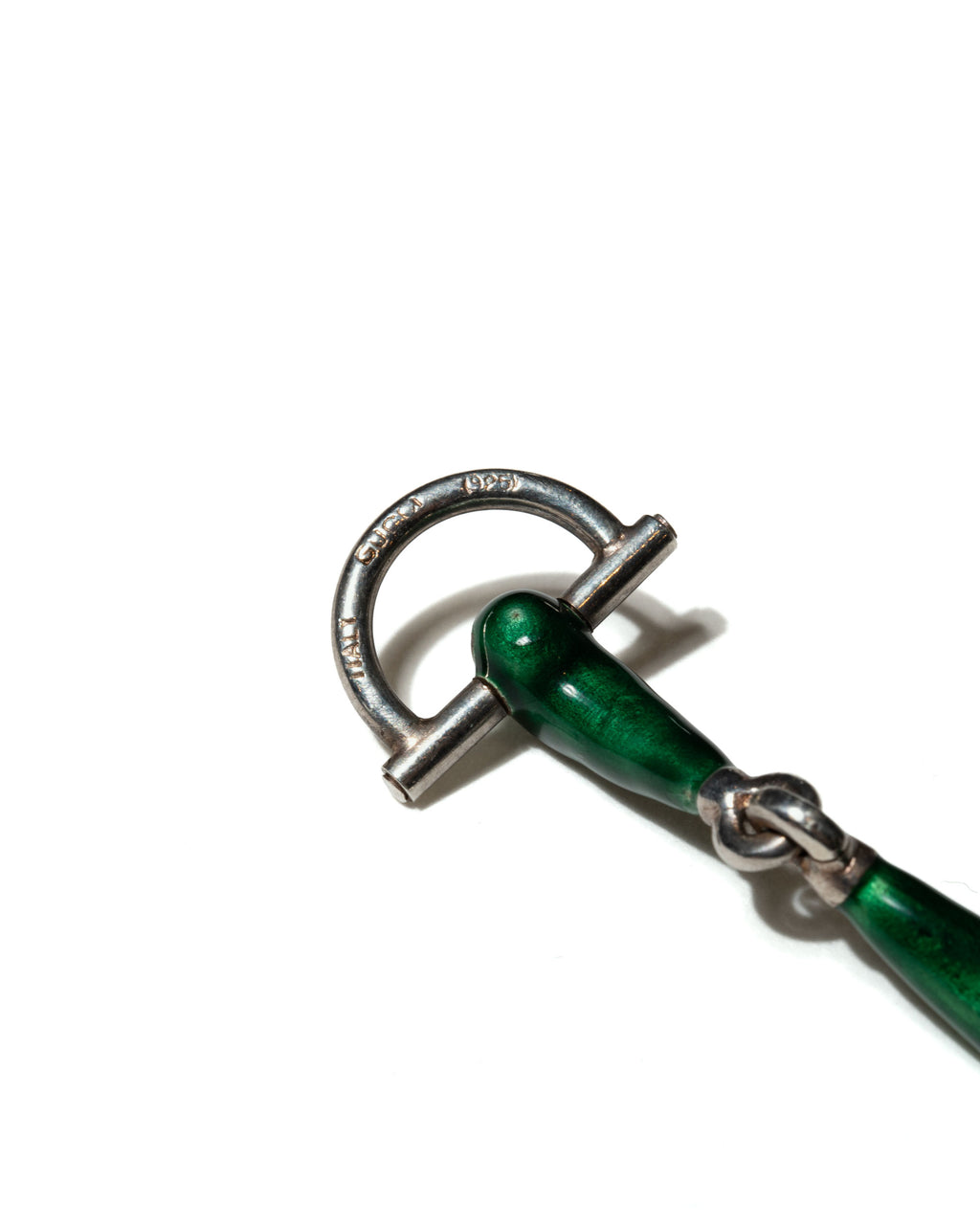 Sterling Silver & Green Enamel
Horsebit Bracelet