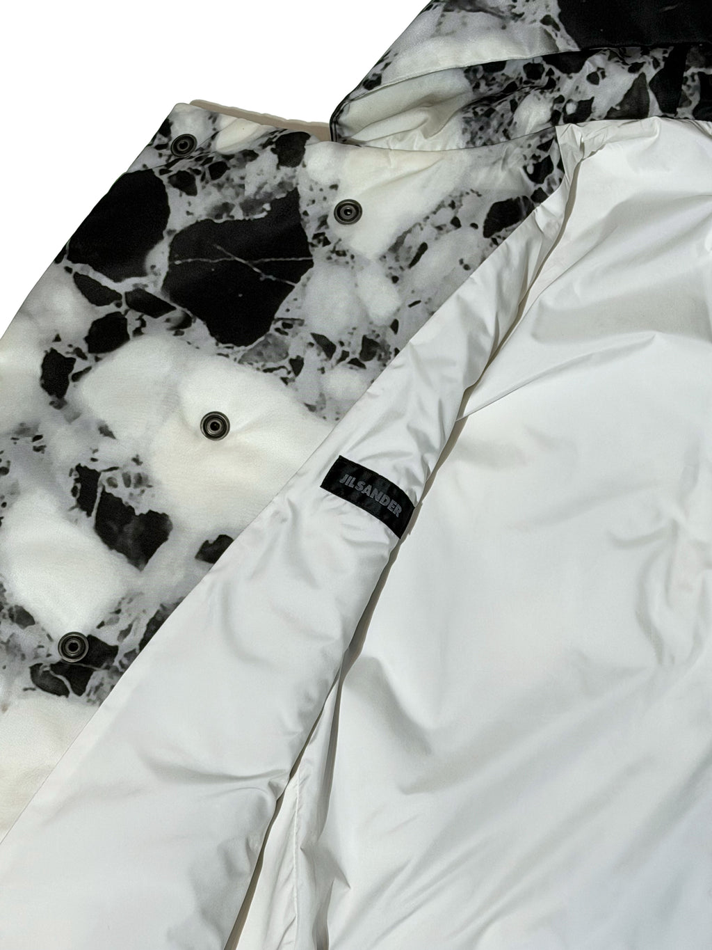 Marble Print Hooded Jacket