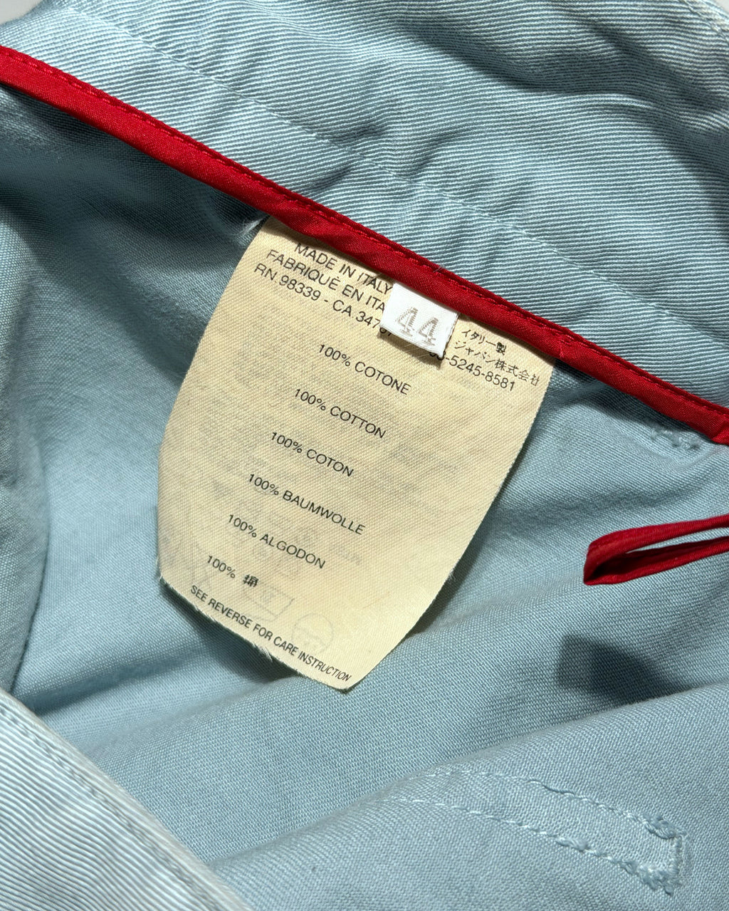 Light Blue Cotton Flared Pants