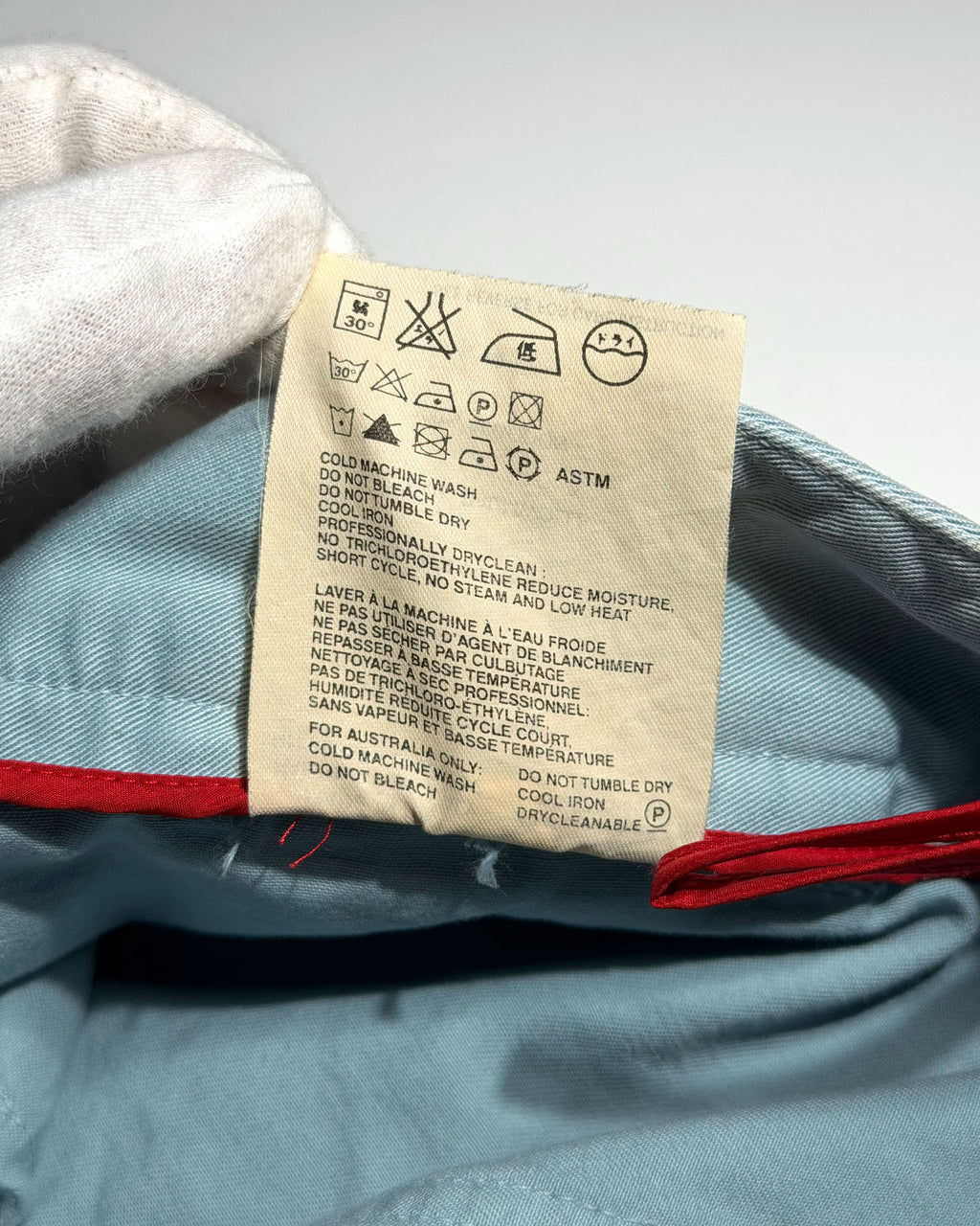 Light Blue Cotton Flared Pants